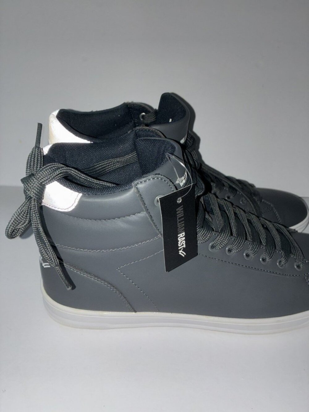 William Rast Grey Size 12 New High Top Athletic Sneakers Lace Up Men's